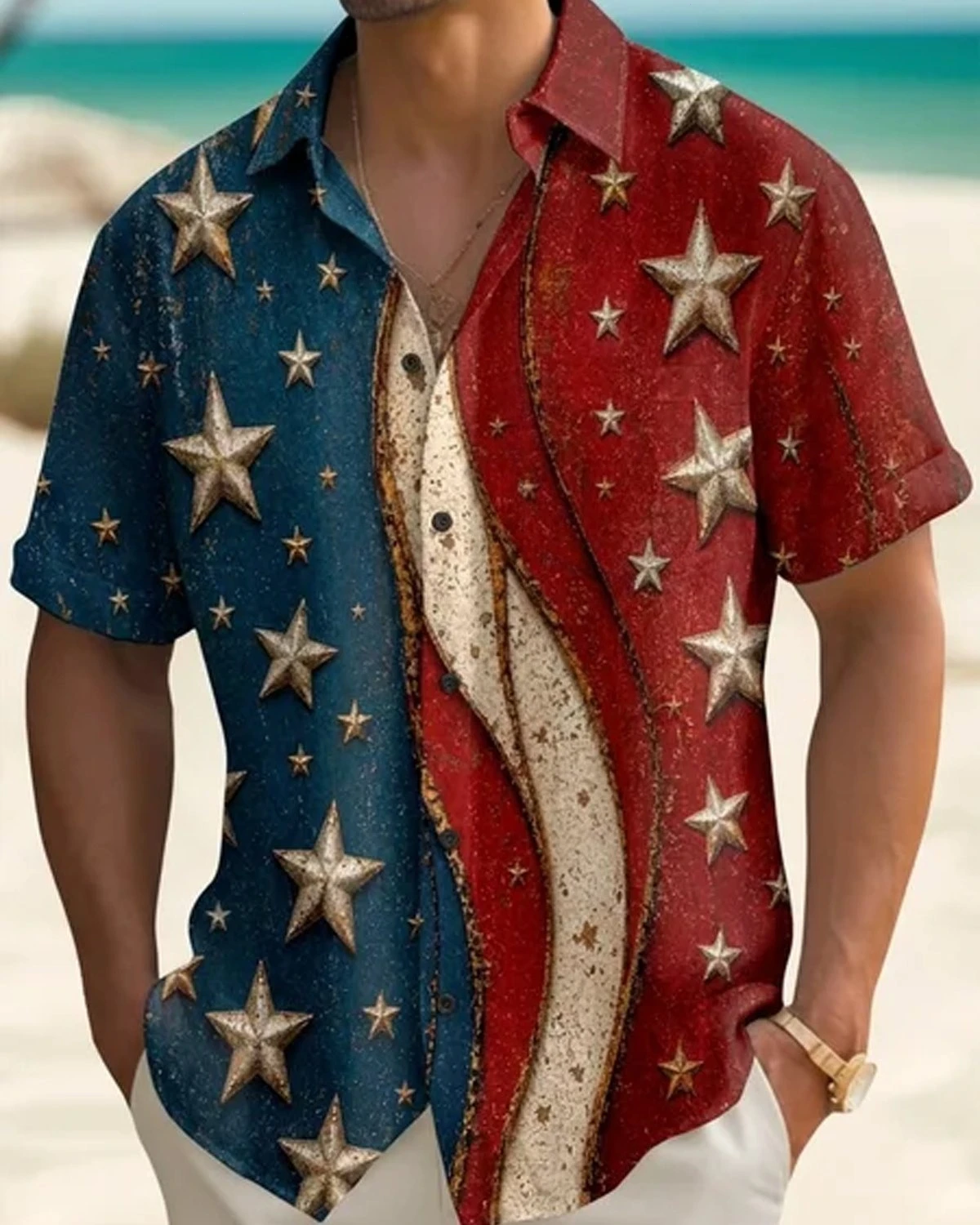 2026 Summer New Men's Retro Flag Printed Geometric Short Sleeve Button Hawaiian Shirt Sports T-shirt
2026 Summer New Men's Retro Flag Printed Geometric Short Sleeve Button Hawaiian Shirt Sports T-shirt