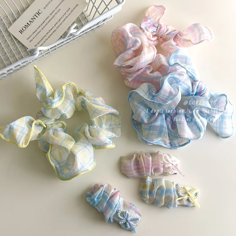 Scrunchie Cream Plaid Bow Faux Pearl Oversized Soft Fabric Hair Tie for Women Sweet Girly Daily Ponytail Decorative Accessory
Scrunchie Cream Plaid Bow Faux Pearl Oversized Soft Fabric Hair Tie for Women Sweet Girly Daily Ponytail Decorative Accessory