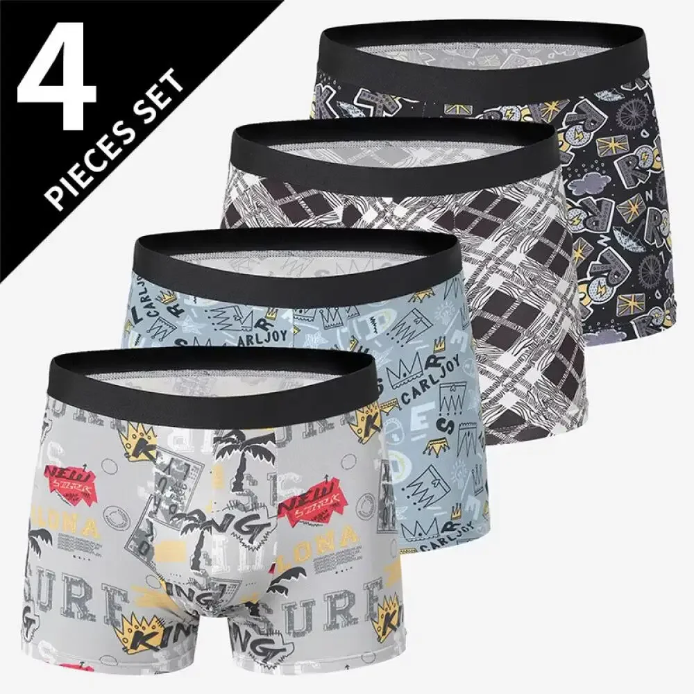 4 Pieces European and American Size MEN'S FASHION Printed Boxer Underwear Comfortable Swimming Trunks Oversized Underwear Shorts
4 Pieces European and American Size MEN'S FASHION Printed Boxer Underwear Comfortable Swimming Trunks Oversized Underwear Shorts