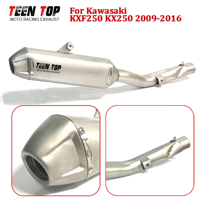 Dirtbike Exhaust Pipe For Kawasaki KXF250 KX250 Slip-on Exhaust 09-16 KX250 Exhaust Muffler Racing Elbow 304SUS Escape Moto Tube
Dirtbike Exhaust Pipe For Kawasaki KXF250 KX250 Slip-on Exhaust 09-16 KX250 Exhaust Muffler Racing Elbow 304SUS Escape Moto Tube