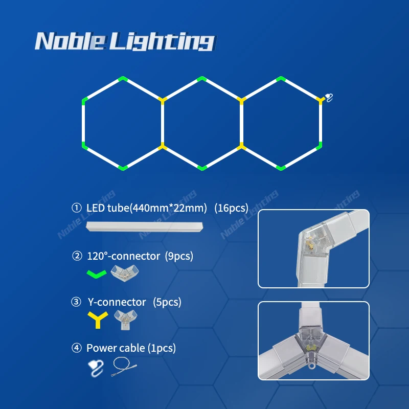 Hexagon Garage Lamp Connector Honeycomb Car Lamp LED Tube Customized Shape DIY Lamp PC AC85-265V Accessories Barbershop Workshop
Hexagon Garage Lamp Connector Honeycomb Car Lamp LED Tube Customized Shape DIY Lamp PC AC85-265V Accessories Barbershop Workshop
