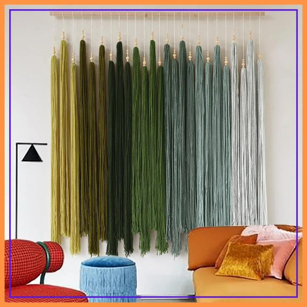 Large Macrame Wall Hanging, 39x45 Inch Yarn Fiber Art with Beaded Tassels, Aesthetic Geometric Decor for Bedroom Living Room
Large Macrame Wall Hanging, 39x45 Inch Yarn Fiber Art with Beaded Tassels, Aesthetic Geometric Decor for Bedroom Living Room