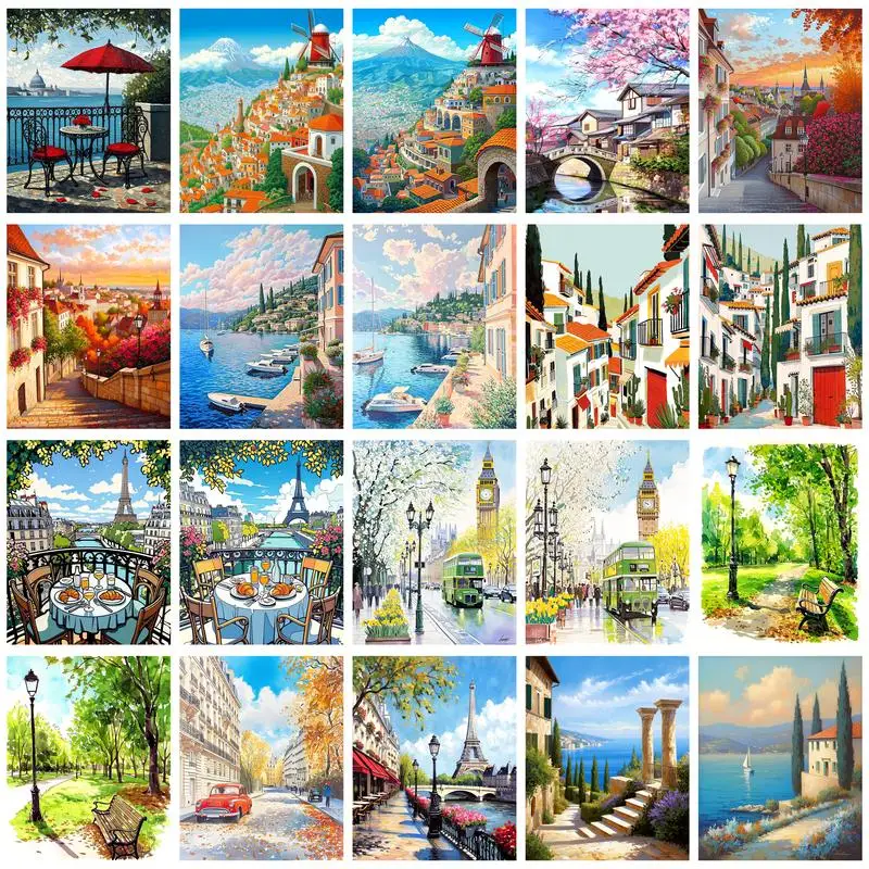 GATYZTORY Pictures By Numbers City Landscape Frame Painting By Numbers On Canvas DIY Home Decoration DIY Gift 40x50cm
GATYZTORY Pictures By Numbers City Landscape Frame Painting By Numbers On Canvas DIY Home Decoration DIY Gift 40x50cm