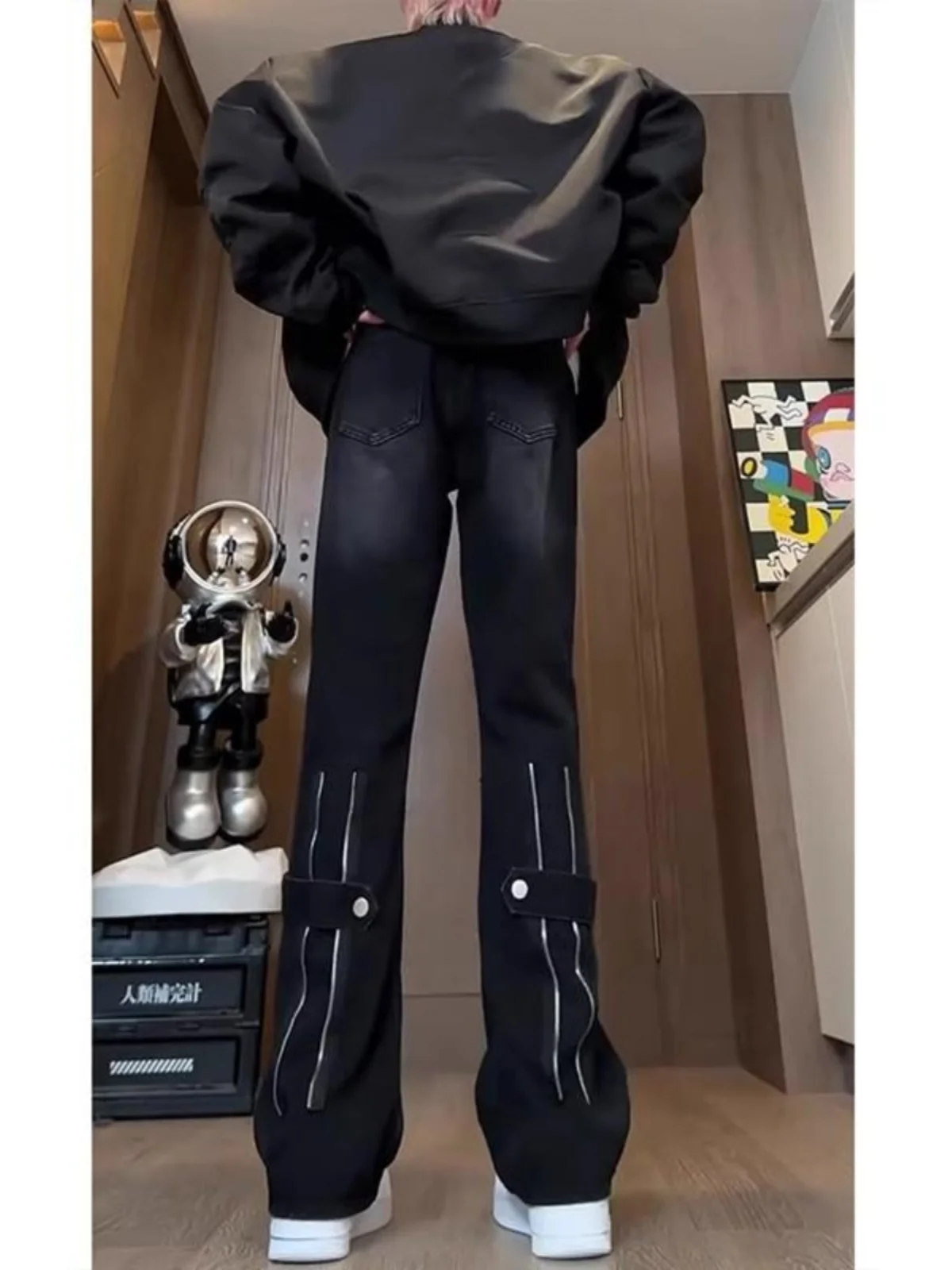 Bla Zipper Straight Leg Jeans Men's Spring Autumn American High Street Vibe Wind Denim Pants Youth Wear Casual Jeans
Bla Zipper Straight Leg Jeans Men's Spring Autumn American High Street Vibe Wind Denim Pants Youth Wear Casual Jeans