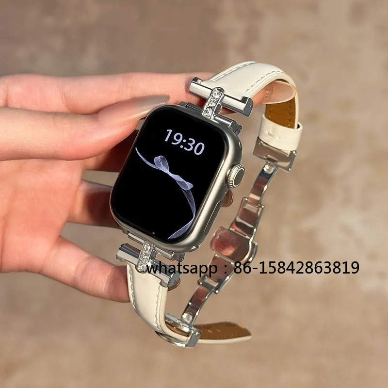 Applicable To IWatch Watch Strap Series11 Premium Sense T-shaped Diamond Bracelet, Butterfly Buckle
Applicable To IWatch Watch Strap Series11 Premium Sense T-shaped Diamond Bracelet, Butterfly Buckle