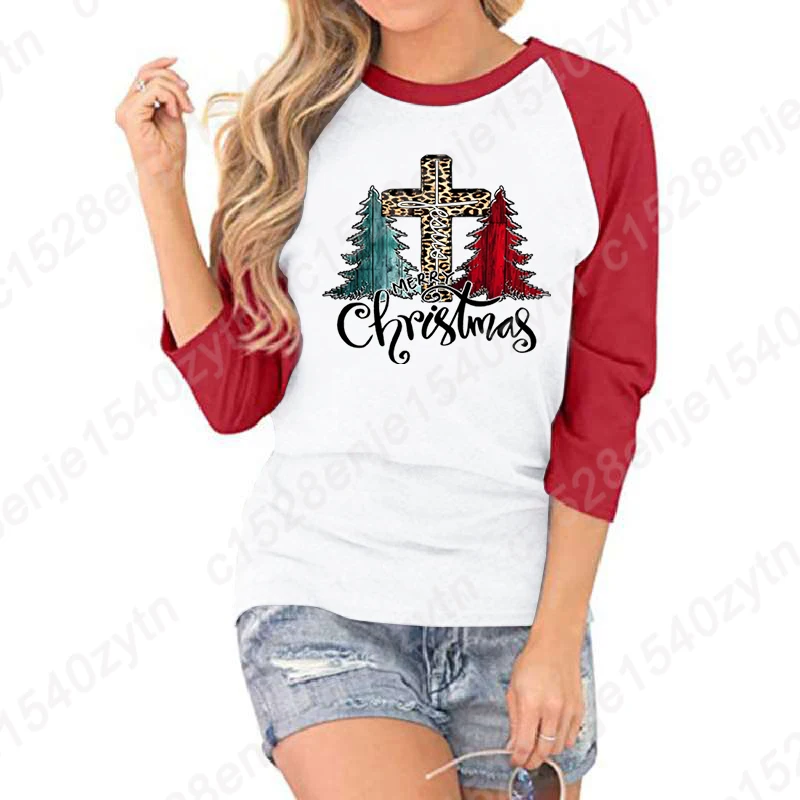 Funny Jesus Merry Christmas Print Seven Sleeves Shirt For Ladies Summer Fashion Casual Tee Shirts Three Quarter Sleeve Tee Shirt
Funny Jesus Merry Christmas Print Seven Sleeves Shirt For Ladies Summer Fashion Casual Tee Shirts Three Quarter Sleeve Tee Shirt