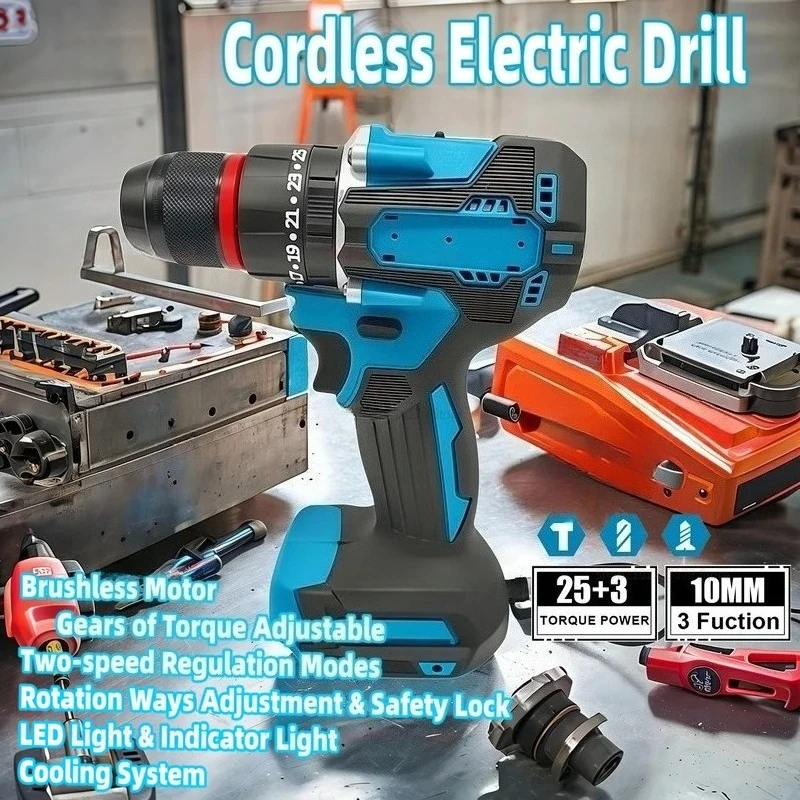 No battery Electric Cordless Driver Drill Brushless Electric Impact Screwdriver Rechargeable Power Tool For Battery Pin
No battery Electric Cordless Driver Drill Brushless Electric Impact Screwdriver Rechargeable Power Tool For Battery Pin