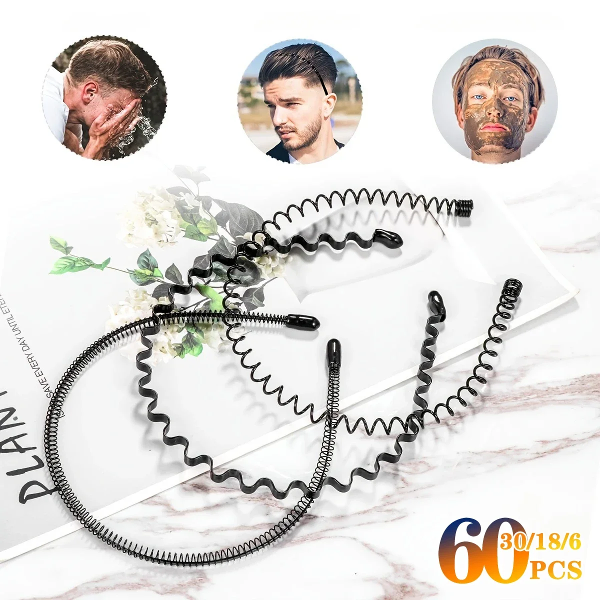 6-60PCS Flexible Hairband Simple Wavy Titanium Steel Hair Bands Men's and Women's Styles Wash Face Hair Bands Hair Accessories
6-60PCS Flexible Hairband Simple Wavy Titanium Steel Hair Bands Men's and Women's Styles Wash Face Hair Bands Hair Accessories