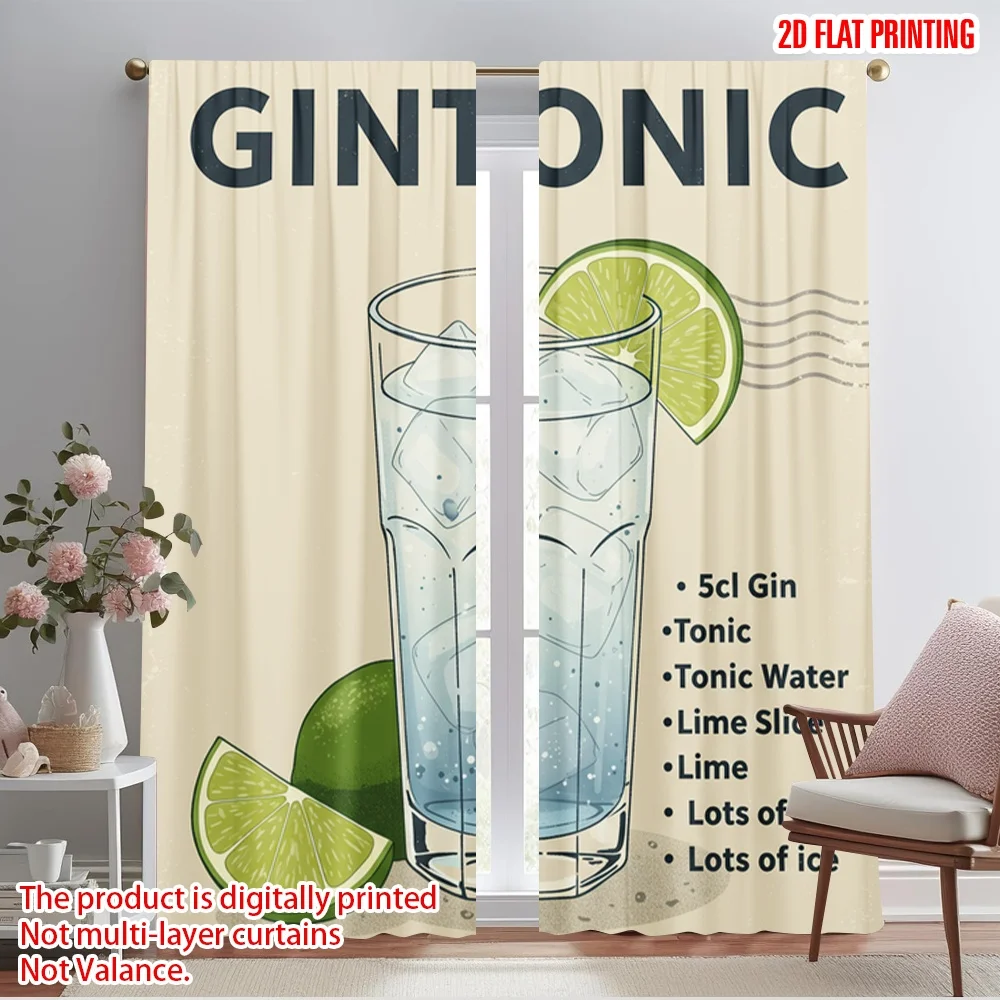 2pcs 2D flat printing Drapes Gin Tonic Lime Ice Polyester Without Electricity Party Decorations for Room bedroom wall decor
2pcs 2D flat printing Drapes Gin Tonic Lime Ice Polyester Without Electricity Party Decorations for Room bedroom wall decor