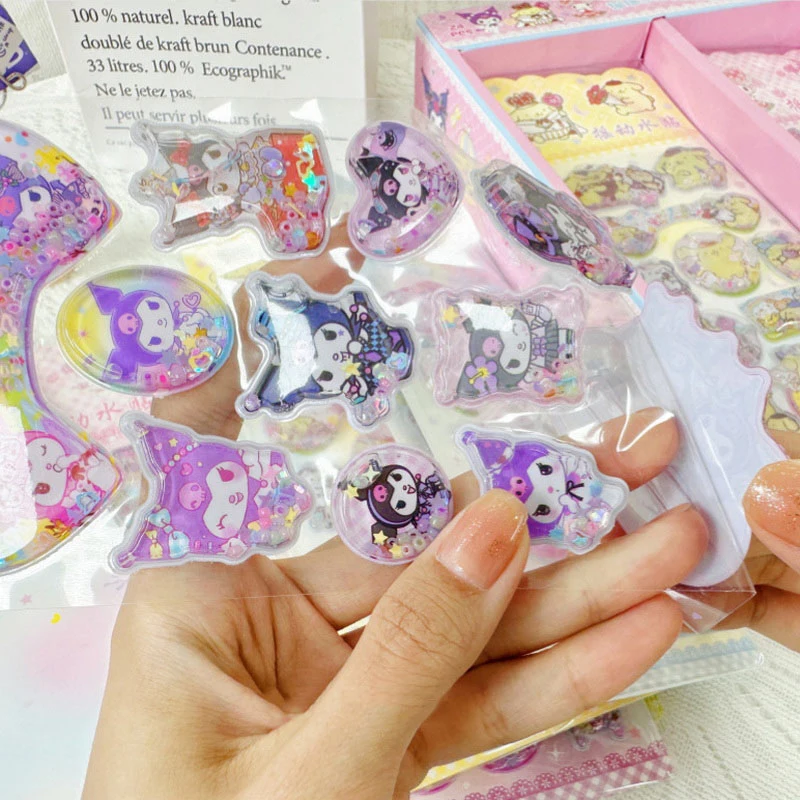 3PCS Sanrio Flowing Sand 3D Sticker Kuromi Melody Water Shaking Flashing Water Stickers For Laptop Phone Cute Sticker
3PCS Sanrio Flowing Sand 3D Sticker Kuromi Melody Water Shaking Flashing Water Stickers For Laptop Phone Cute Sticker