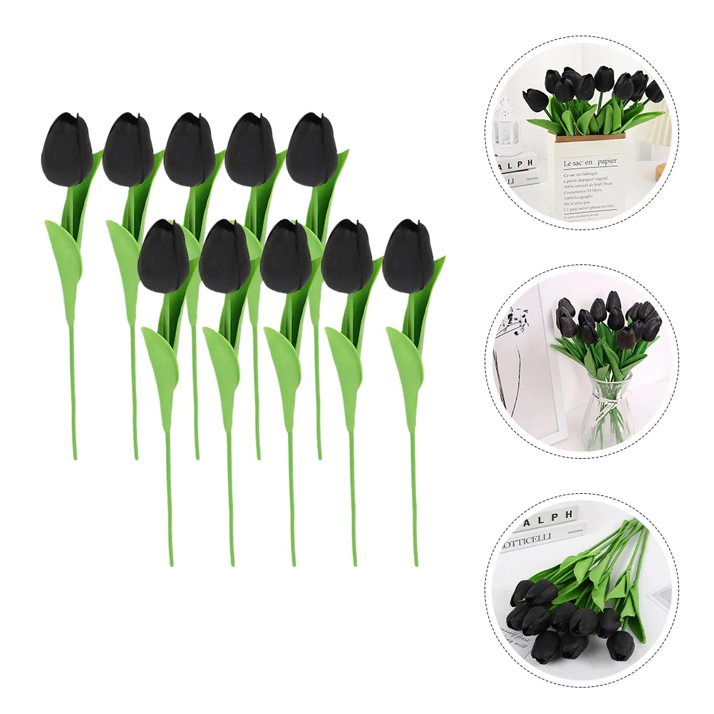 10 Pcs Black Tulips Artificial Flowers Faux Bouquet Wedding Centerpieces Simulation Tulips Adorn Home Fake Flower
10 Pcs Black Tulips Artificial Flowers Faux Bouquet Wedding Centerpieces Simulation Tulips Adorn Home Fake Flower