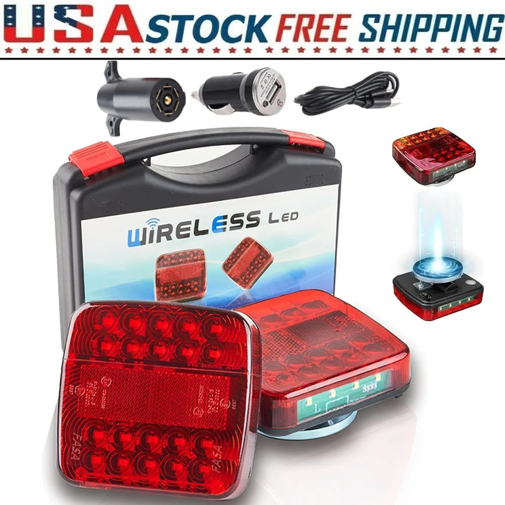 New Portable Wireless Trailer Lights Magnetic IP67 Waterproof Upgrade Rechargeable Wireless Trailer Tow Lights LED Kit For Boat Truck Camper RV
New Portable Wireless Trailer Lights Magnetic IP67 Waterproof Upgrade Rechargeable Wireless Trailer Tow Lights LED Kit For Boat Truck Camper RV