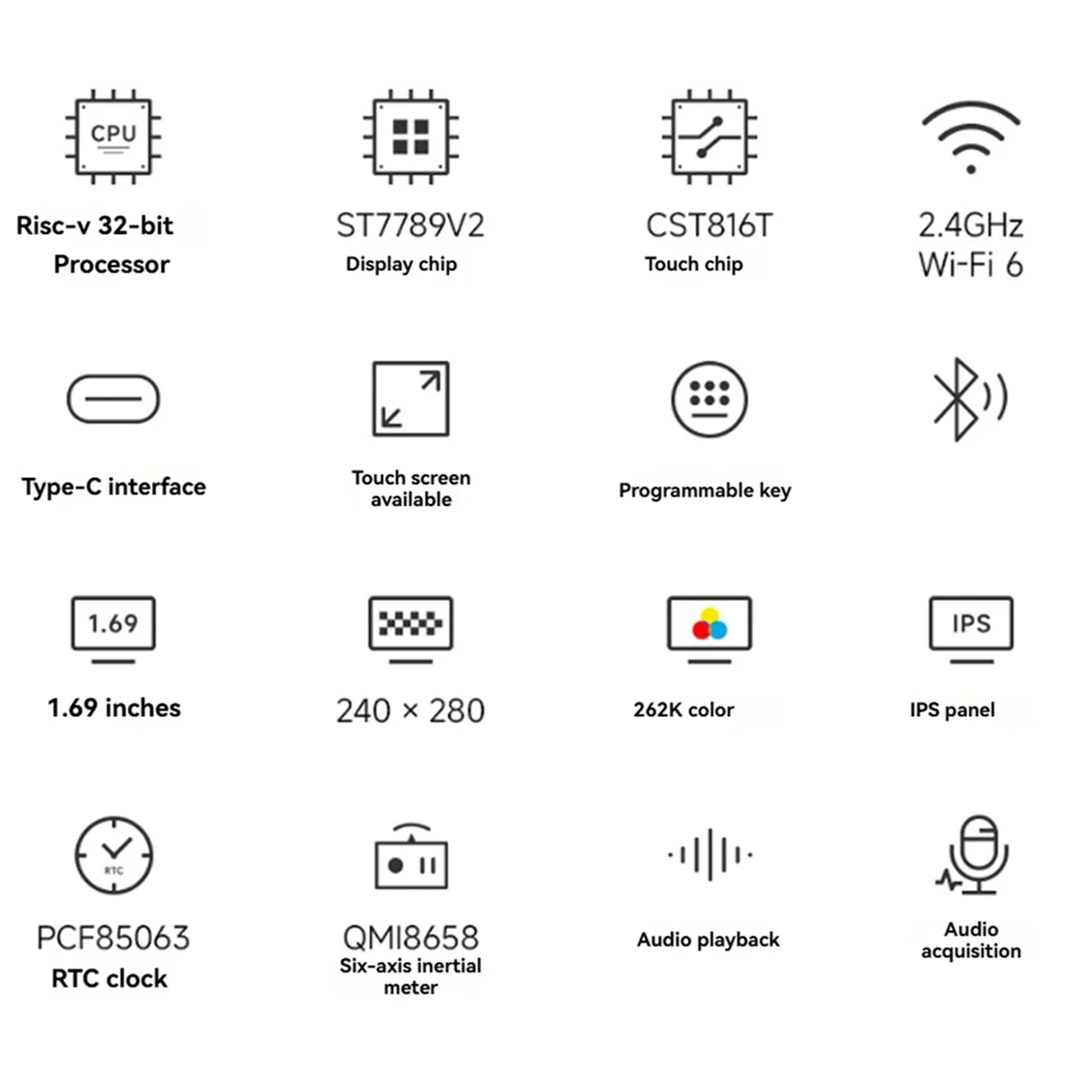 2025+For AI Voice Chat Development Board with 1.69 Inch Touchscreen LCD Display ESP32 C6 Programmable Watch
2025+For AI Voice Chat Development Board with 1.69 Inch Touchscreen LCD Display ESP32 C6 Programmable Watch