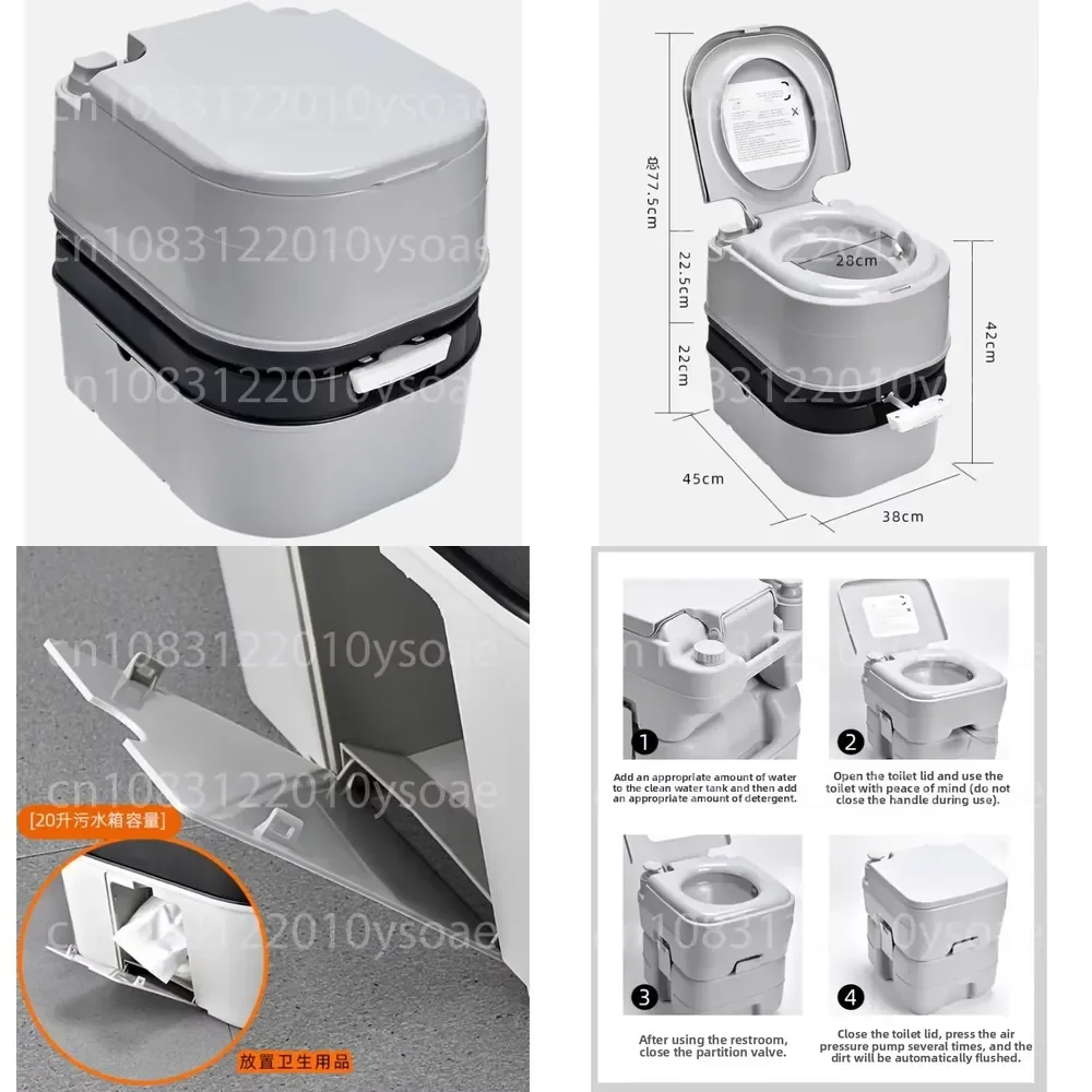 Chemical toilet portable toilet camping tent boat 24L load-bearing 200KG
Chemical toilet portable toilet camping tent boat 24L load-bearing 200KG