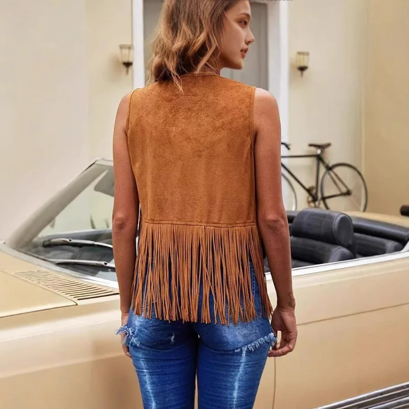 Women's Fringe Vest - Open Front Sleeveless,Boho Chic Summer Layering Piece for Music Festivals & Casual Outfits
Women's Fringe Vest - Open Front Sleeveless,Boho Chic Summer Layering Piece for Music Festivals & Casual Outfits