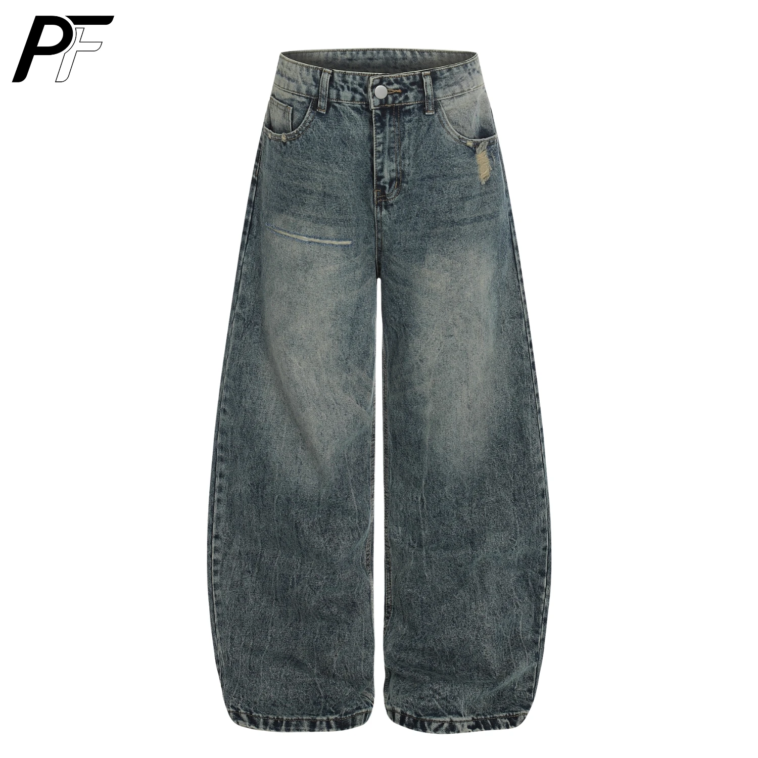 American Retro Acid Wash Wide Leg Denim Pants High Rise Oversized Baggy Jeans With Raw Fray Pocket & Natural Whisker Crease
American Retro Acid Wash Wide Leg Denim Pants High Rise Oversized Baggy Jeans With Raw Fray Pocket & Natural Whisker Crease