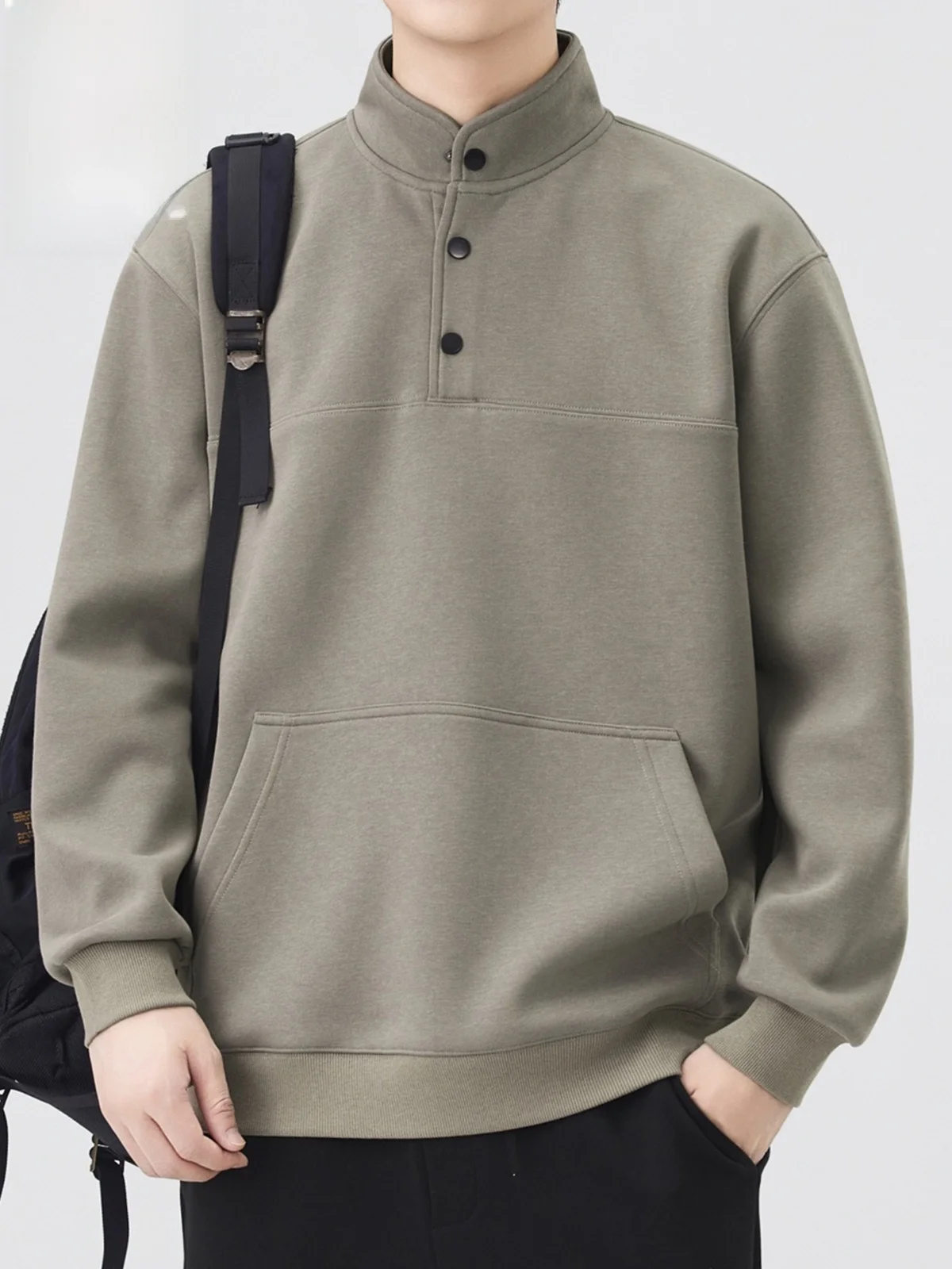 Heavyweight Sweatirt Men's Spring 2026 Trendy American Retro Overhead irt Button Detail Cotton Polyester Blend
Heavyweight Sweatirt Men's Spring 2026 Trendy American Retro Overhead irt Button Detail Cotton Polyester Blend