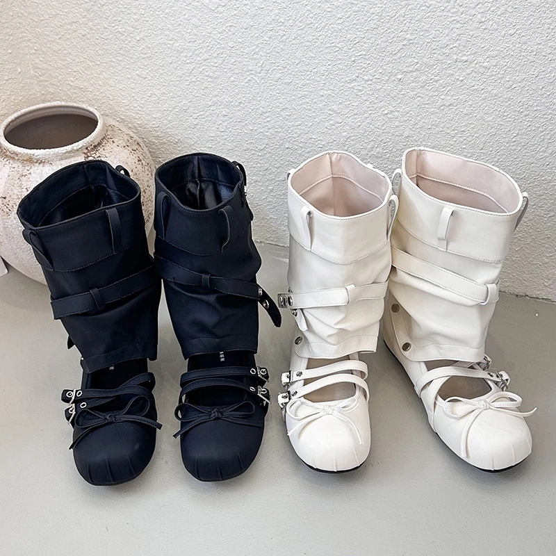 Detachable Two-wear Cool Boots Women's 2026 New Summer French Retro Bow Ballet Shallow Mouth Mary Jane Shoes
Detachable Two-wear Cool Boots Women's 2026 New Summer French Retro Bow Ballet Shallow Mouth Mary Jane Shoes