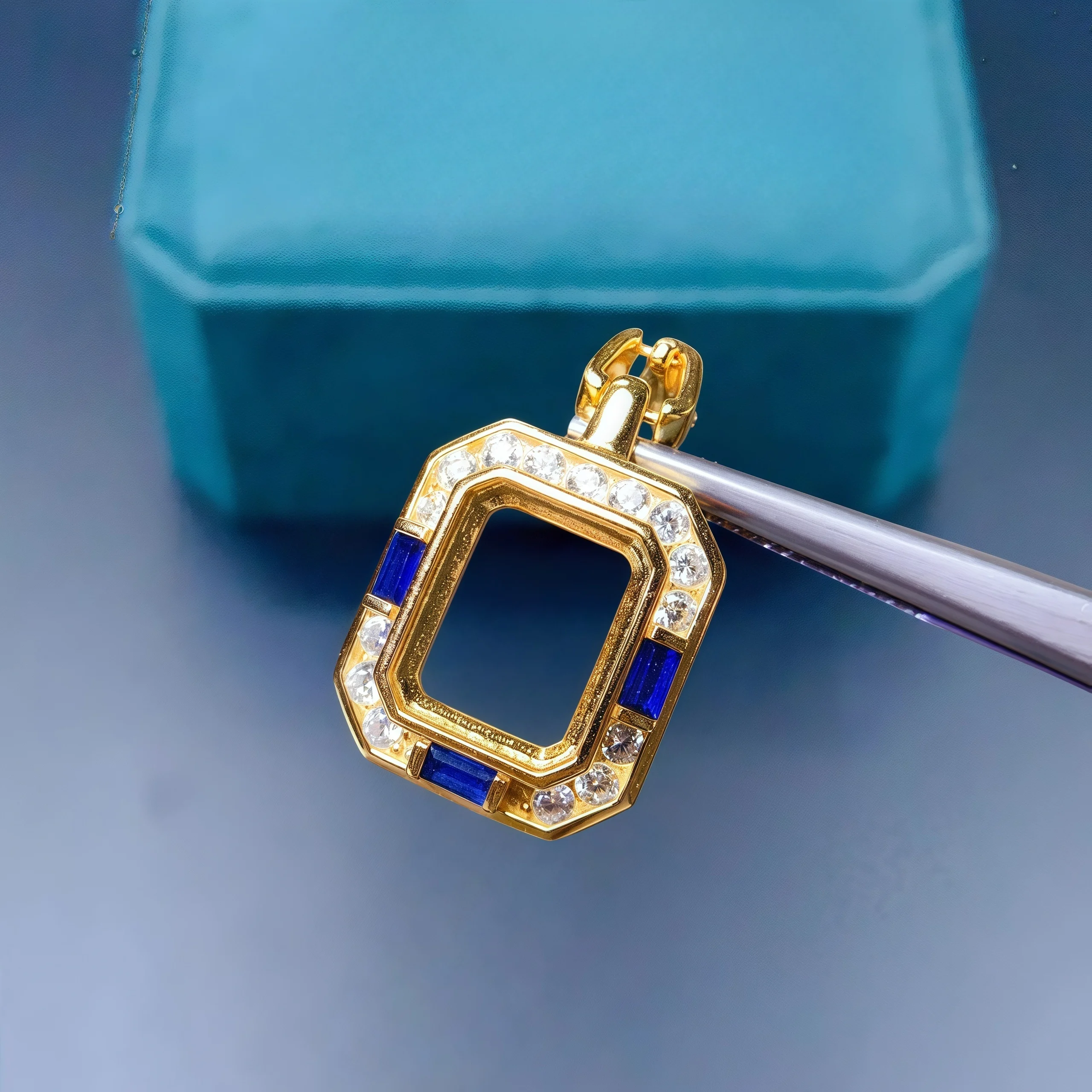 L Real S925 Sterling Silver DIY Pendant Empty Holder Inlay 8*10mm Square Stone Fine Fashion Design Charm Jewelry for Woman
L Real S925 Sterling Silver DIY Pendant Empty Holder Inlay 8*10mm Square Stone Fine Fashion Design Charm Jewelry for Woman