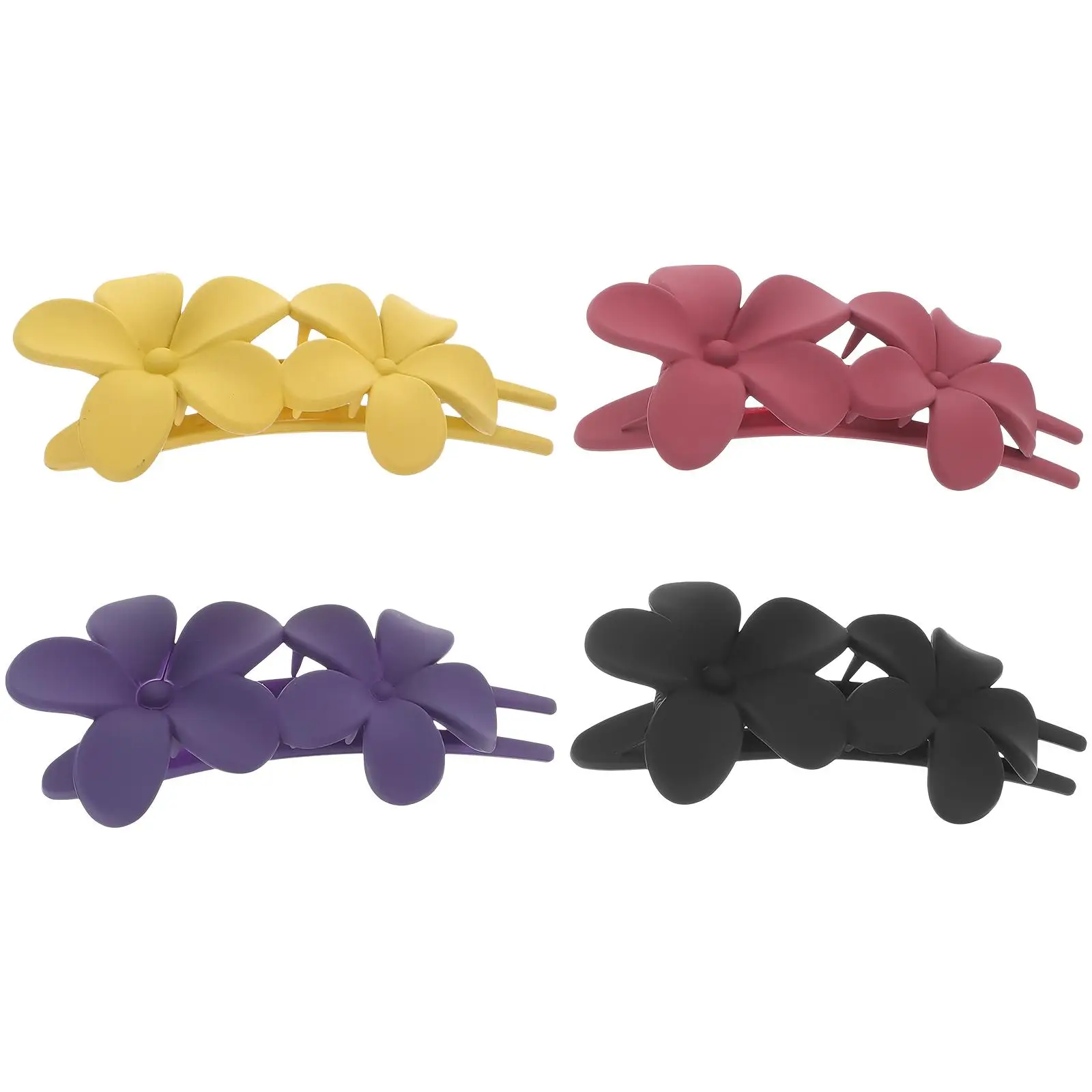 4 Pcs Flower Claw Clips Hair Accessories Purple Black Rose Mustard Colors Large Claw Hairpins Thick Long Hair Everyday Special
4 Pcs Flower Claw Clips Hair Accessories Purple Black Rose Mustard Colors Large Claw Hairpins Thick Long Hair Everyday Special