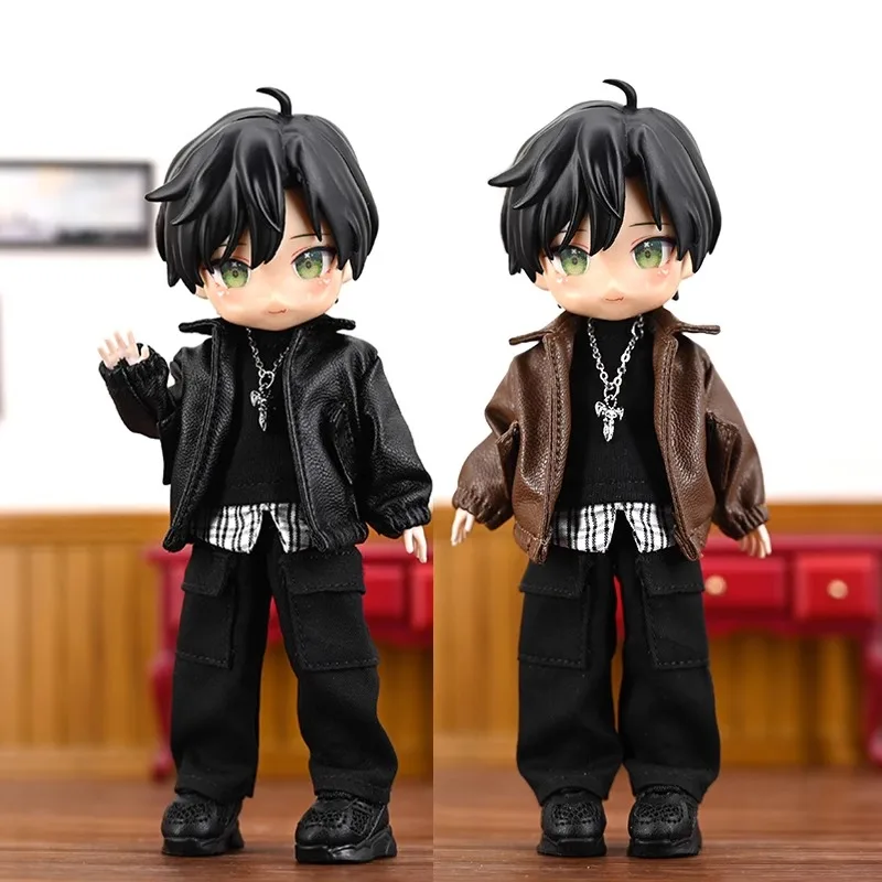Fashion Clothes for OB11 BJD Dolls PU Leather Jacket Coat Long-sleeved Coat for GSC P9 Molly 1/11 1/12 bjd Doll Casual Clothes
Fashion Clothes for OB11 BJD Dolls PU Leather Jacket Coat Long-sleeved Coat for GSC P9 Molly 1/11 1/12 bjd Doll Casual Clothes