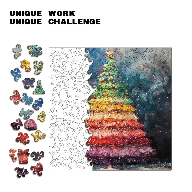 New Woden Christmas Tree Puzzle Toys Special-shaped Decompression Puzzle Educational Toys Jigsaw Puzzle Toys for Holiday Gifts
New Woden Christmas Tree Puzzle Toys Special-shaped Decompression Puzzle Educational Toys Jigsaw Puzzle Toys for Holiday Gifts