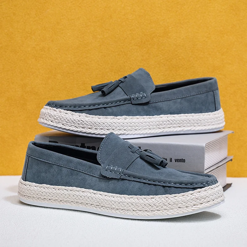 2025 Summer Fashion Tassels Mens Blue Loafers Size 39-45 Breathable Flat Shoes Men Casual Driving Shoes for Men mocasines hombre
2025 Summer Fashion Tassels Mens Blue Loafers Size 39-45 Breathable Flat Shoes Men Casual Driving Shoes for Men mocasines hombre