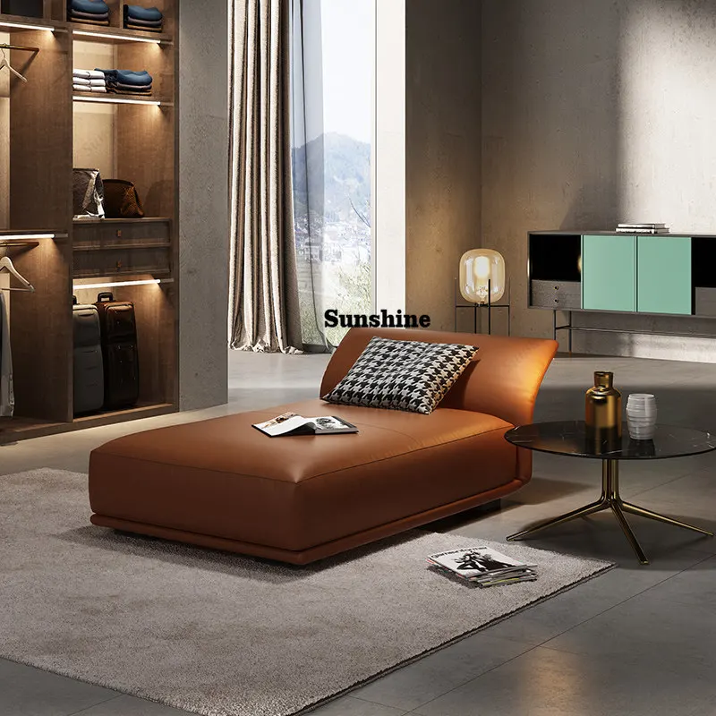 Nordic light luxury leather sofa chaise longue side couch bedroom bedside stool lazy
Nordic light luxury leather sofa chaise longue side couch bedroom bedside stool lazy