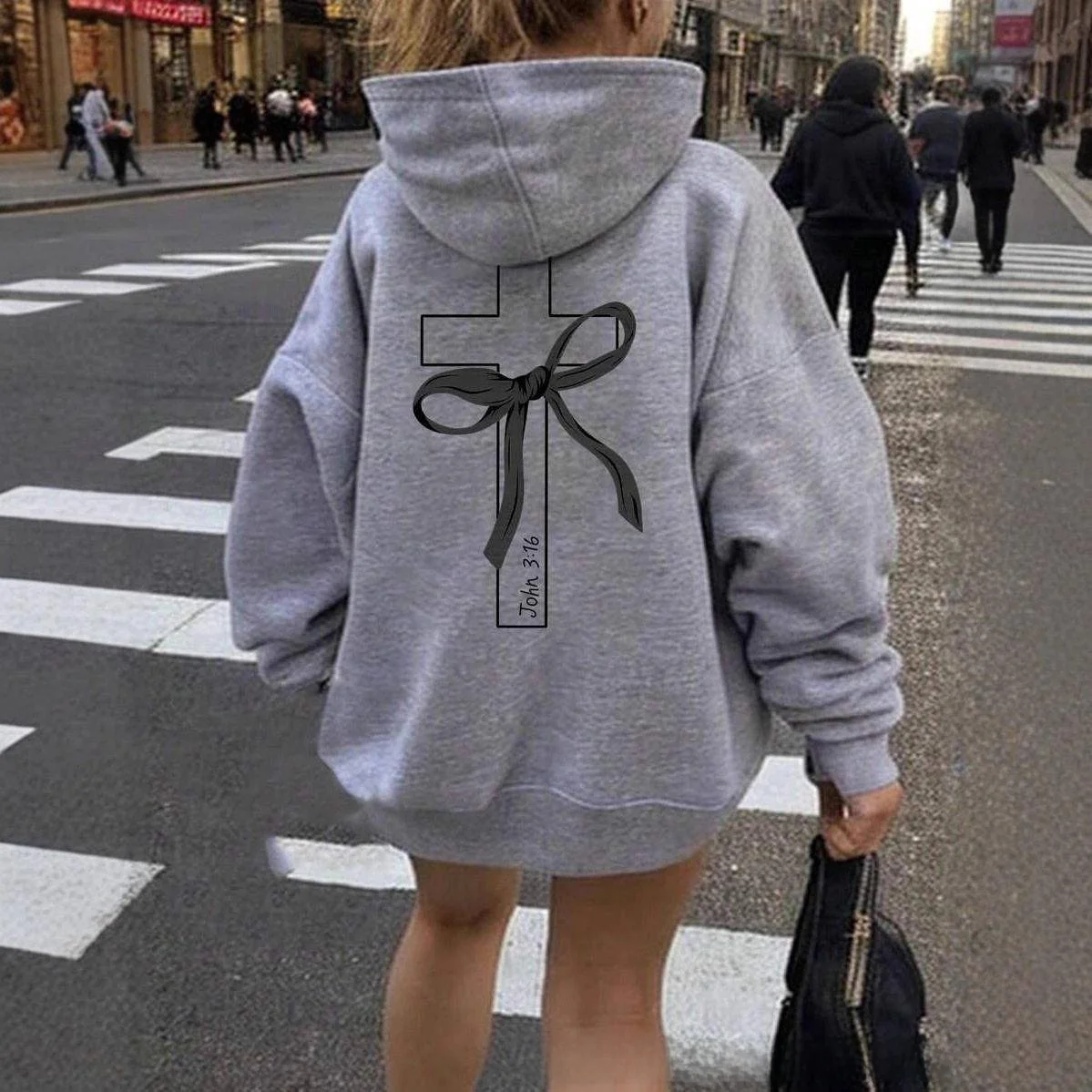 Women's Hooded Sweatshirt Bowknot Cross Print Comfortable Loose Fit Casual Pullover Fleece Lined Sweatshirt
Women's Hooded Sweatshirt Bowknot Cross Print Comfortable Loose Fit Casual Pullover Fleece Lined Sweatshirt