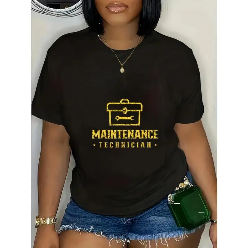 Women Maintenance Technician T-Shirt Job Pride Toolbox Graphic Tee Repair Specialist Industrial Worker Casual Top Gift
Women Maintenance Technician T-Shirt Job Pride Toolbox Graphic Tee Repair Specialist Industrial Worker Casual Top Gift