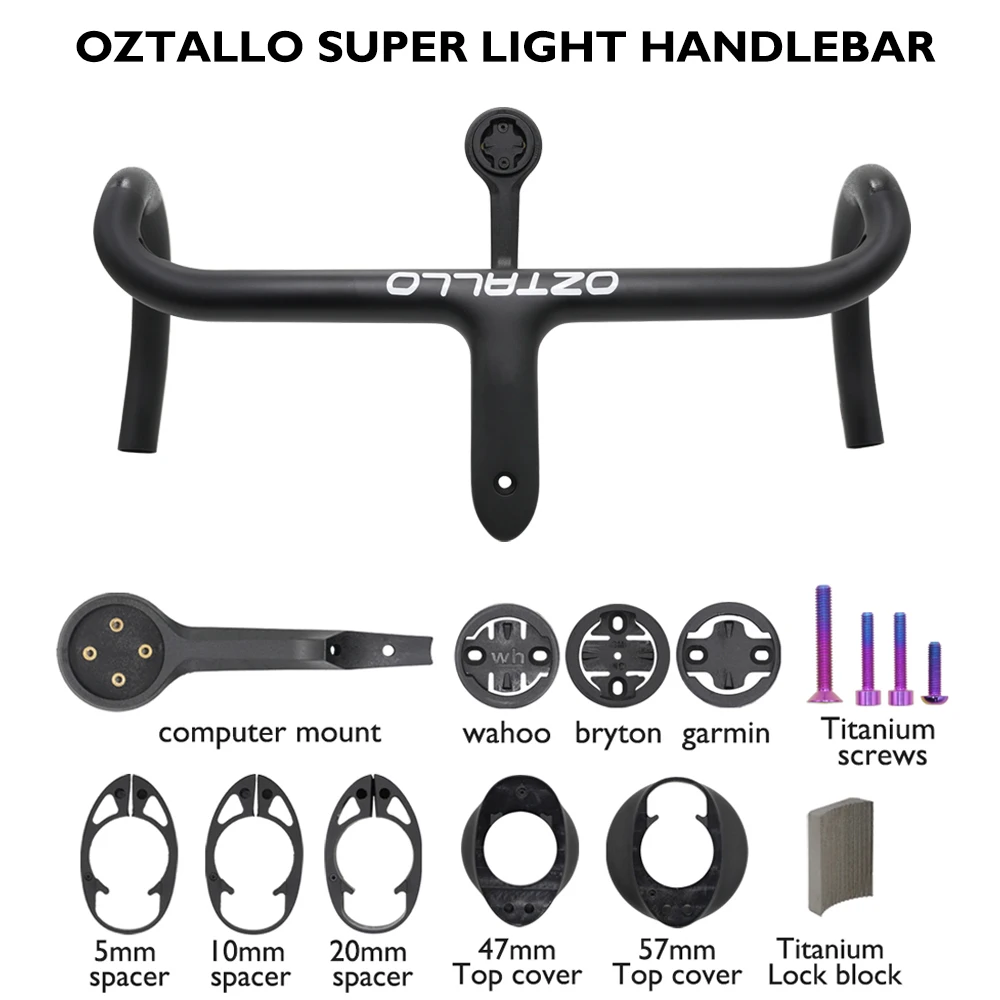 OZTALLO Carbon Fiber Integrated Road Bike Handlebar/Stem, 28.6mm Clamp,80mm/90mm/100mm/110mm/120mm Multiple Sizes Bike Parts
OZTALLO Carbon Fiber Integrated Road Bike Handlebar/Stem, 28.6mm Clamp,80mm/90mm/100mm/110mm/120mm Multiple Sizes Bike Parts