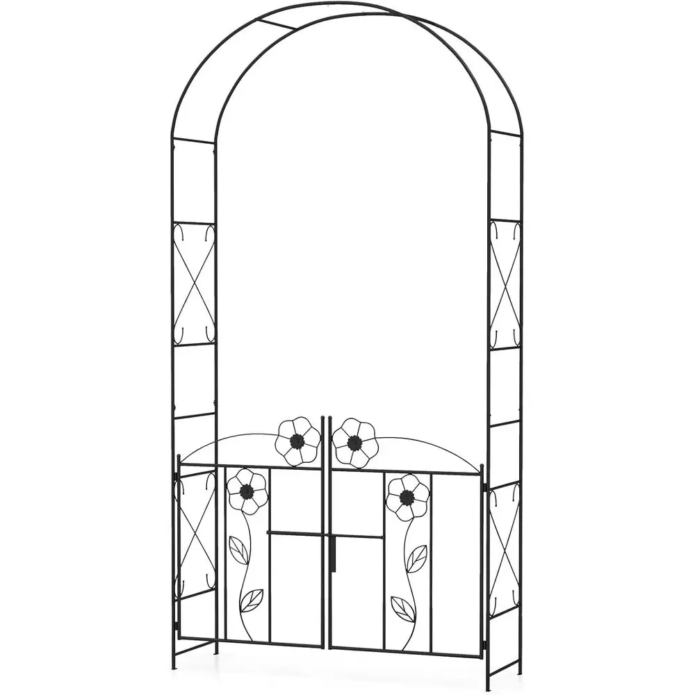 Metal Arch Trellis with Gate, 7.5ft Garden Arbor for Climbing Plants, Rose Ivy, Archway Pergola with Lower Door, Includes 4 Stak
Metal Arch Trellis with Gate, 7.5ft Garden Arbor for Climbing Plants, Rose Ivy, Archway Pergola with Lower Door, Includes 4 Stak