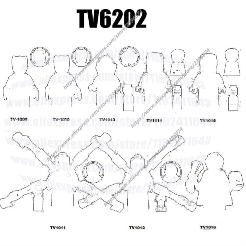 Фигурки, строительные блоки, серия TV6202 TV1009 TV1010 TV1011 TV1012 TV1013 TV1014 TV1015 TV1016 DIY Toys
Фигурки, строительные блоки, серия TV6202 TV1009 TV1010 TV1011 TV1012 TV1013 TV1014 TV1015 TV1016 DIY Toys