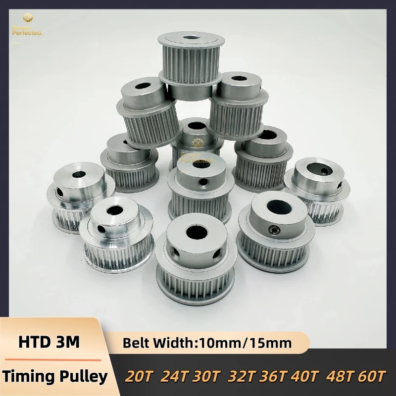 HTD 3M Synchronous Belt Pulley 20T 30T 40T 60T, Belt Width 10/15mm Timing Pulley for 3M Belt, High Precision 20 30 40 60 Teeth
HTD 3M Synchronous Belt Pulley 20T 30T 40T 60T, Belt Width 10/15mm Timing Pulley for 3M Belt, High Precision 20 30 40 60 Teeth
