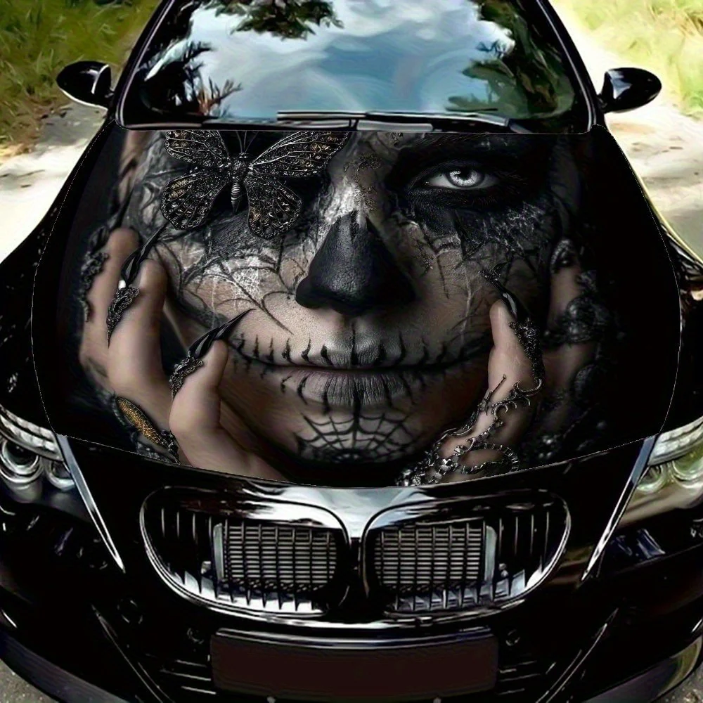 Gothic Dark Skull Design Personalized Custom Car Hood Stickers, Waterproof And Wear-resistant Decorative Scratch Stickers, Self-
Gothic Dark Skull Design Personalized Custom Car Hood Stickers, Waterproof And Wear-resistant Decorative Scratch Stickers, Self-