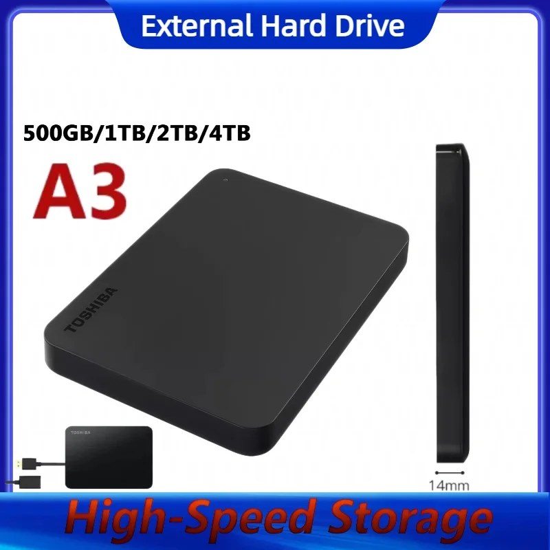 2026 NEW For Toshiba Canvio Basics A3 Portable HDD USB3.0 High Speed External Hard Disk 500GB 1TB 2TB Black
2026 NEW For Toshiba Canvio Basics A3 Portable HDD USB3.0 High Speed External Hard Disk 500GB 1TB 2TB Black