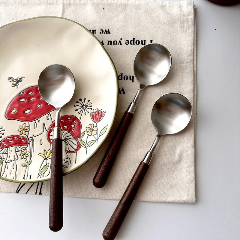 1pcs Stainless Steel Imitation Wooden Handle Cutlery Set Dinnerware Clamp Western Tableware Dessert Soup Spoon
1pcs Stainless Steel Imitation Wooden Handle Cutlery Set Dinnerware Clamp Western Tableware Dessert Soup Spoon