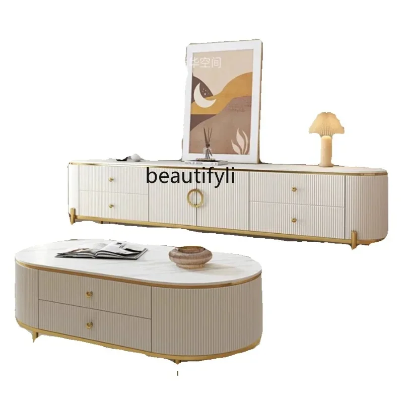 B6 Solid Wood Multi-Layer Board Light Luxury Nordic Modern Minimalist Living Room Coffee Table TV Stand Combination
B6 Solid Wood Multi-Layer Board Light Luxury Nordic Modern Minimalist Living Room Coffee Table TV Stand Combination