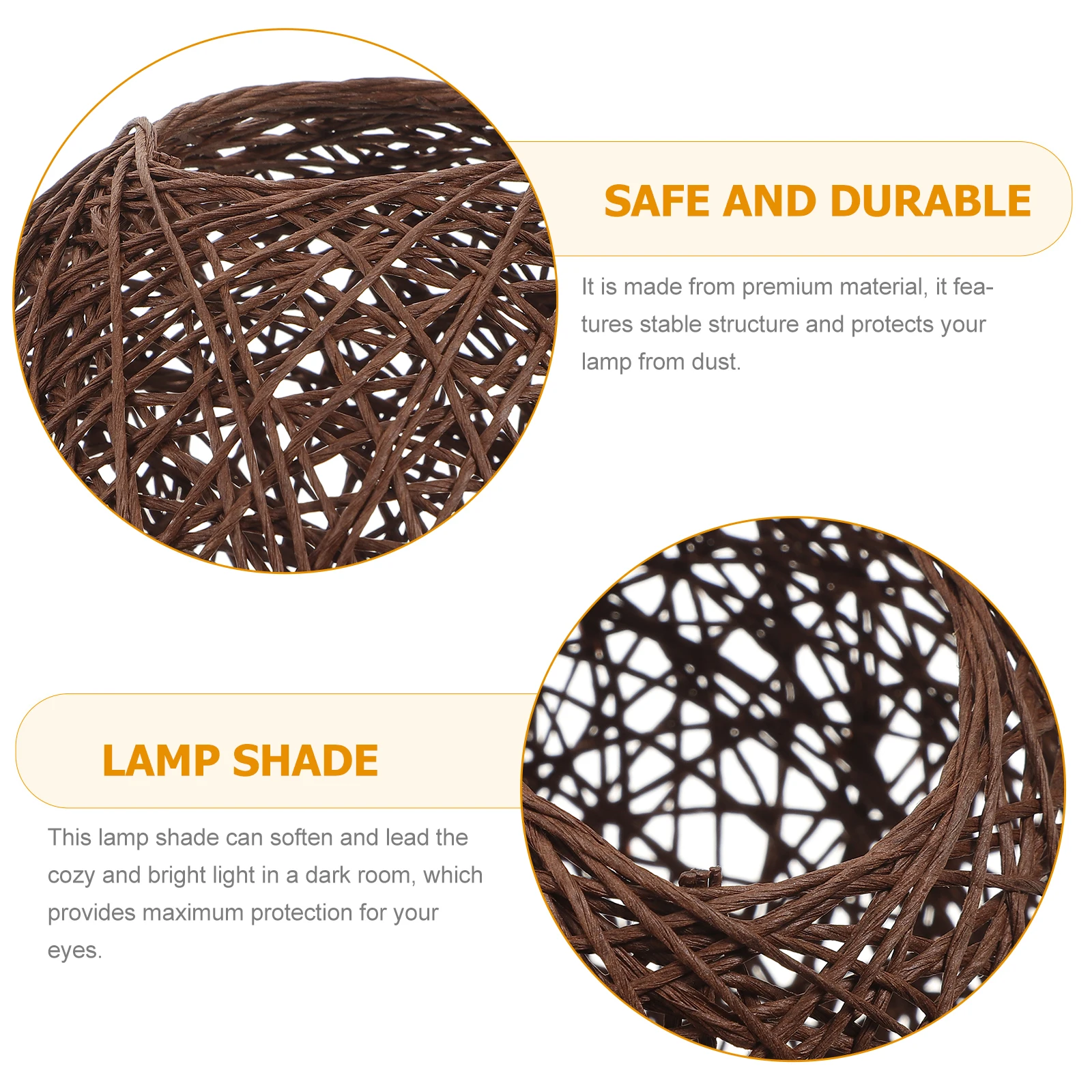 Paper Rattan Ball Lamp Shade Durable Paper Material Chic Ceiling Light Cover Cozy Soft Light Indoor Hanging Lamp Decor
Paper Rattan Ball Lamp Shade Durable Paper Material Chic Ceiling Light Cover Cozy Soft Light Indoor Hanging Lamp Decor