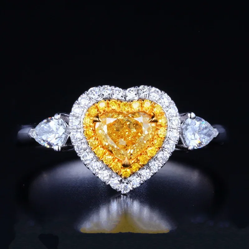 Brilliant heart-shaped topaz ring with diamonds Heart ring with yellow diamonds Diamond-shaped ring with diamonds
Brilliant heart-shaped topaz ring with diamonds Heart ring with yellow diamonds Diamond-shaped ring with diamonds