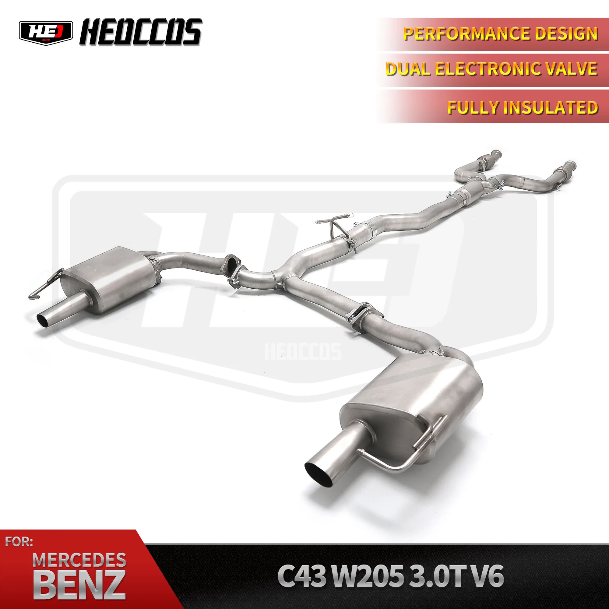 HEO Sport Exhaust Valvetronic Catback for Mercedes-Benz C43 AMG W205 2015-2023 3.0T Vehicles Exhaust Pipes
HEO Sport Exhaust Valvetronic Catback for Mercedes-Benz C43 AMG W205 2015-2023 3.0T Vehicles Exhaust Pipes