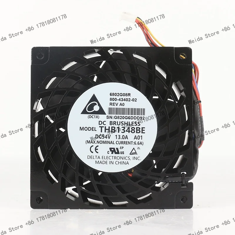 Вентилятор охлаждения Delta 13038 DC 54V 13.0A для серверов, высокопроизводительный, 130x130x38 мм, с высоким объемом воздуха, на шарикоподшипниках, THB1348BE, 13 см
Вентилятор охлаждения Delta 13038 DC 54V 13.0A для серверов, высокопроизводительный, 130x130x38 мм, с высоким объемом воздуха, на шарикоподшипниках, THB1348BE, 13 см