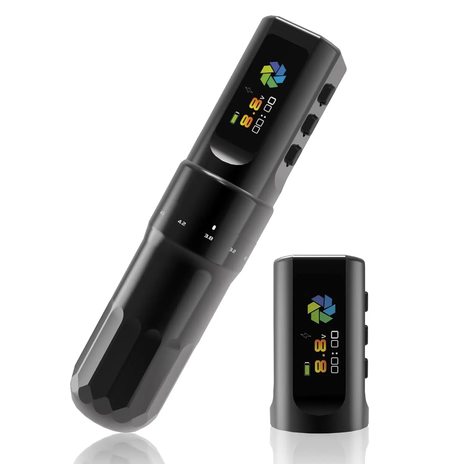 Wireless Tattoo Machine F3 Rotary Pen with 2x2000mAh Batteries, 6 Strokes, LED Display, Coreless Motor for Artists
Wireless Tattoo Machine F3 Rotary Pen with 2x2000mAh Batteries, 6 Strokes, LED Display, Coreless Motor for Artists
