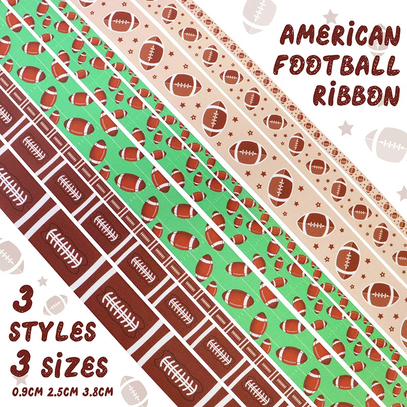 9mm 25mm 38mm Sport American Football Print Grosgrain Ribbon DIY Party Decoration Handmade Hairbows Band Gift Wrapping Craft
9mm 25mm 38mm Sport American Football Print Grosgrain Ribbon DIY Party Decoration Handmade Hairbows Band Gift Wrapping Craft