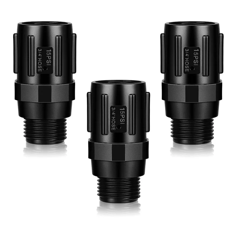 AAAN-3 Pcs Drip Irrigation Pressure Regulator–3/4" Female Hose Thread X 3/4" Male Hose Thread For Drip Systems 15 PSI
AAAN-3 Pcs Drip Irrigation Pressure Regulator–3/4" Female Hose Thread X 3/4" Male Hose Thread For Drip Systems 15 PSI