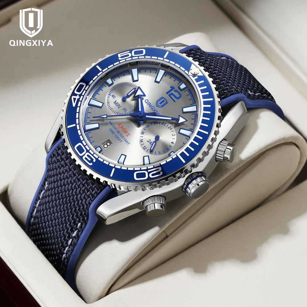 QINGXIYA брендовые роскошные силиконовые кварцевые часы для мужчин, многофункциональный хронограф, 24-часовой календарь, водонепроницаемые светящиеся мужские часы
QINGXIYA брендовые роскошные силиконовые кварцевые часы для мужчин, многофункциональный хронограф, 24-часовой календарь, водонепроницаемые светящиеся мужские часы