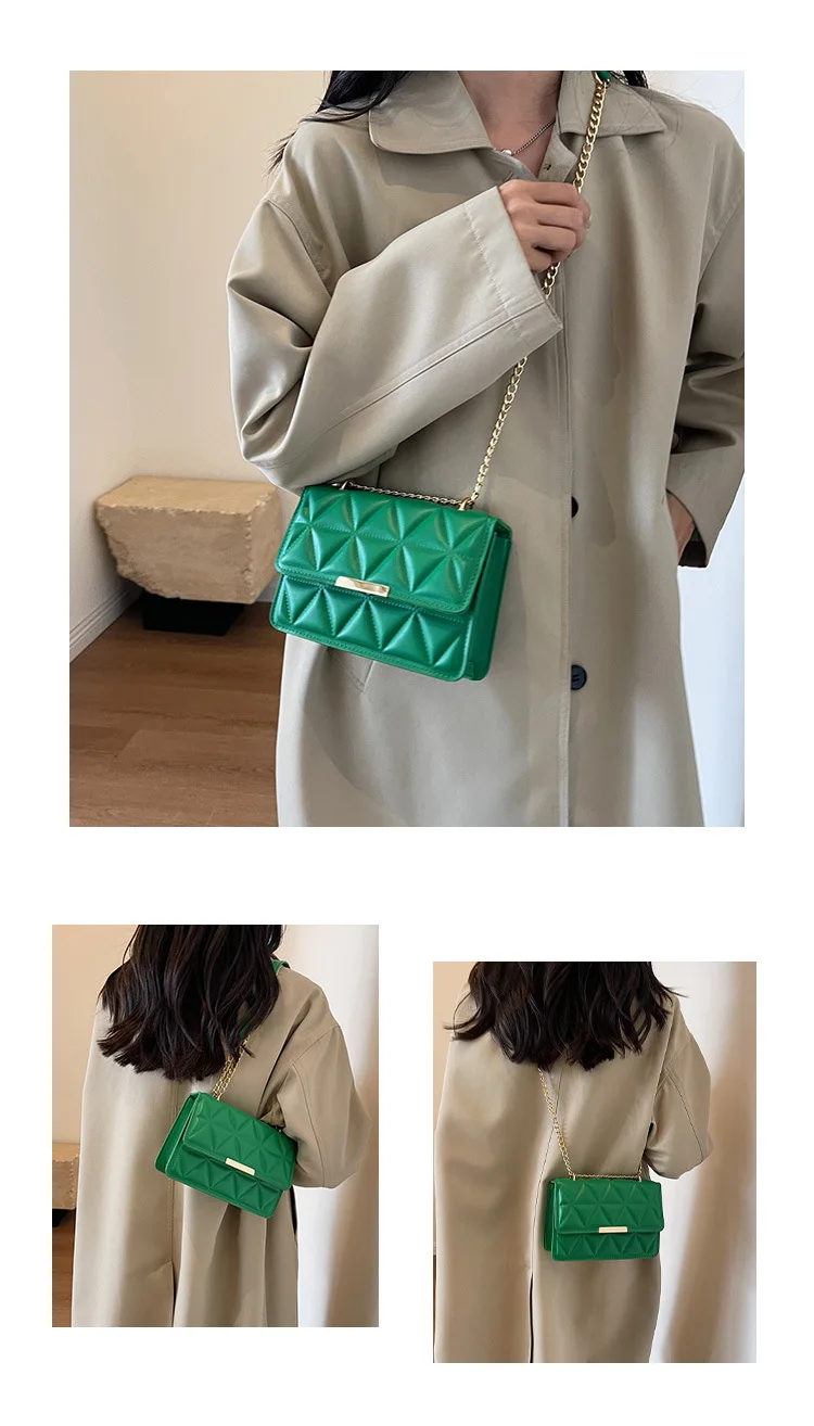 Women Quilted Chain Crossbody Bag Fashion Small Square Shoulder Purse Multi Color Casual Daily Handbag Women Quilted Chain Crossbody Bag Fashion Small Square Shoulder Purse Multi Color Casual Daily Handbag
