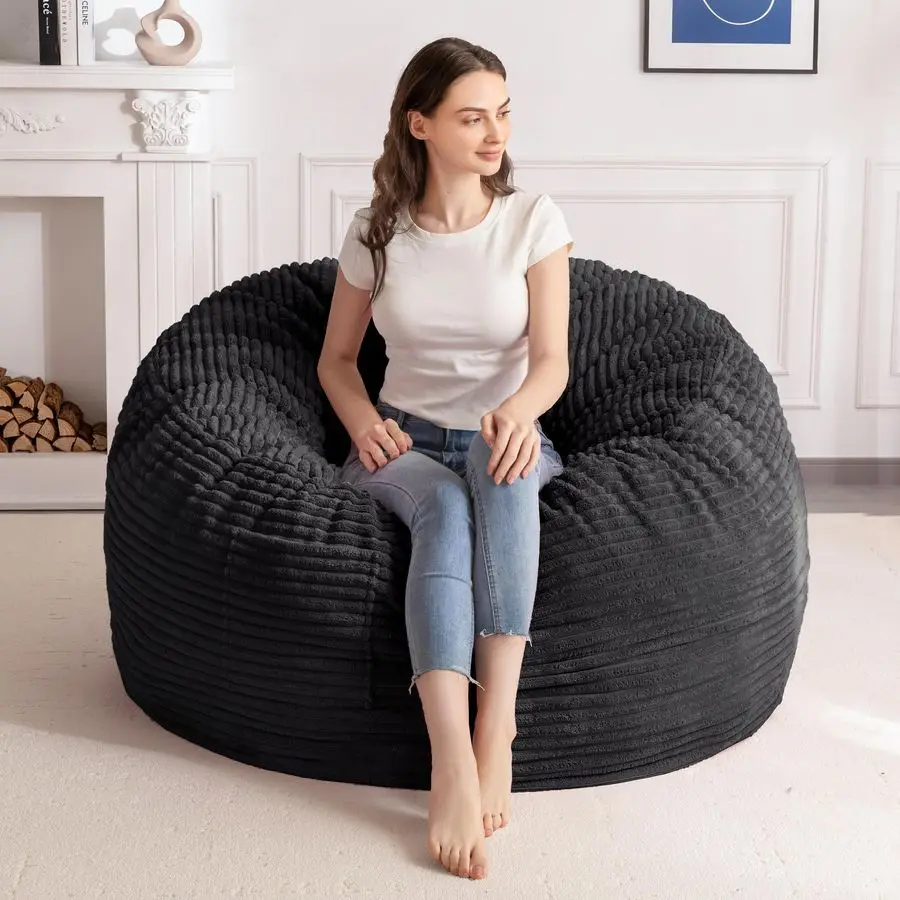 Bean Bag Chair for Adults, Large 4 ft Bean Bag Chair with Foam Filling, Ultra Soft Fur Lazy Sofa for Living Room, Bedroom, Mach
Bean Bag Chair for Adults, Large 4 ft Bean Bag Chair with Foam Filling, Ultra Soft Fur Lazy Sofa for Living Room, Bedroom, Mach