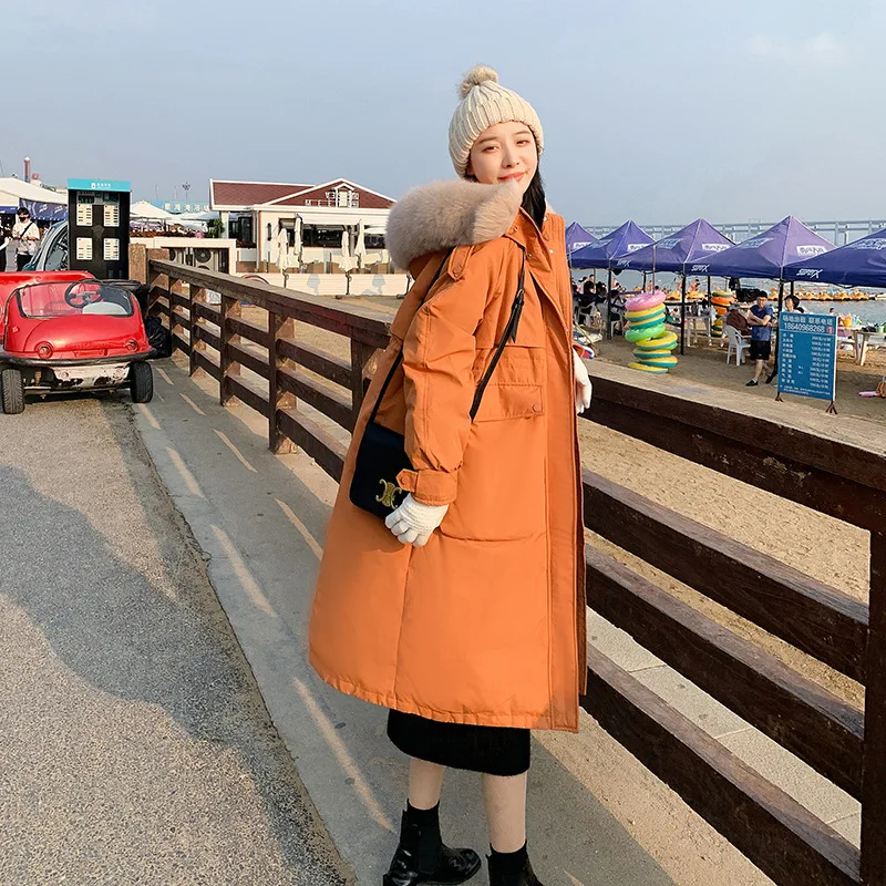 Fashion Fur Collar Hooded Parkas Womens Long Winter Jacket Thicken Warm Cotton Coat Windproof Down Cotton Parkas Women's Outwear
Fashion Fur Collar Hooded Parkas Womens Long Winter Jacket Thicken Warm Cotton Coat Windproof Down Cotton Parkas Women's Outwear