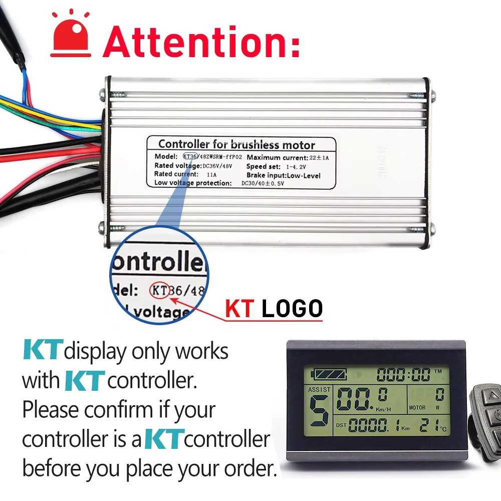 KT Controller 15A 17A 22A Electric Bike Controller with LCD3 Display Panel 36V 48V for Ebike Accessories for 500W motor
KT Controller 15A 17A 22A Electric Bike Controller with LCD3 Display Panel 36V 48V for Ebike Accessories for 500W motor